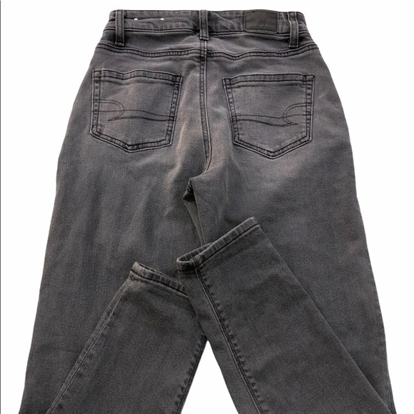 AMERICAN EAGLE size 000 regular black grey Mom jeans - Picture 4 of 10